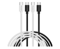 Kabel USB Verbatim Cable USB-C to USB-C 60W 100cm - 2 Pack - Black & White